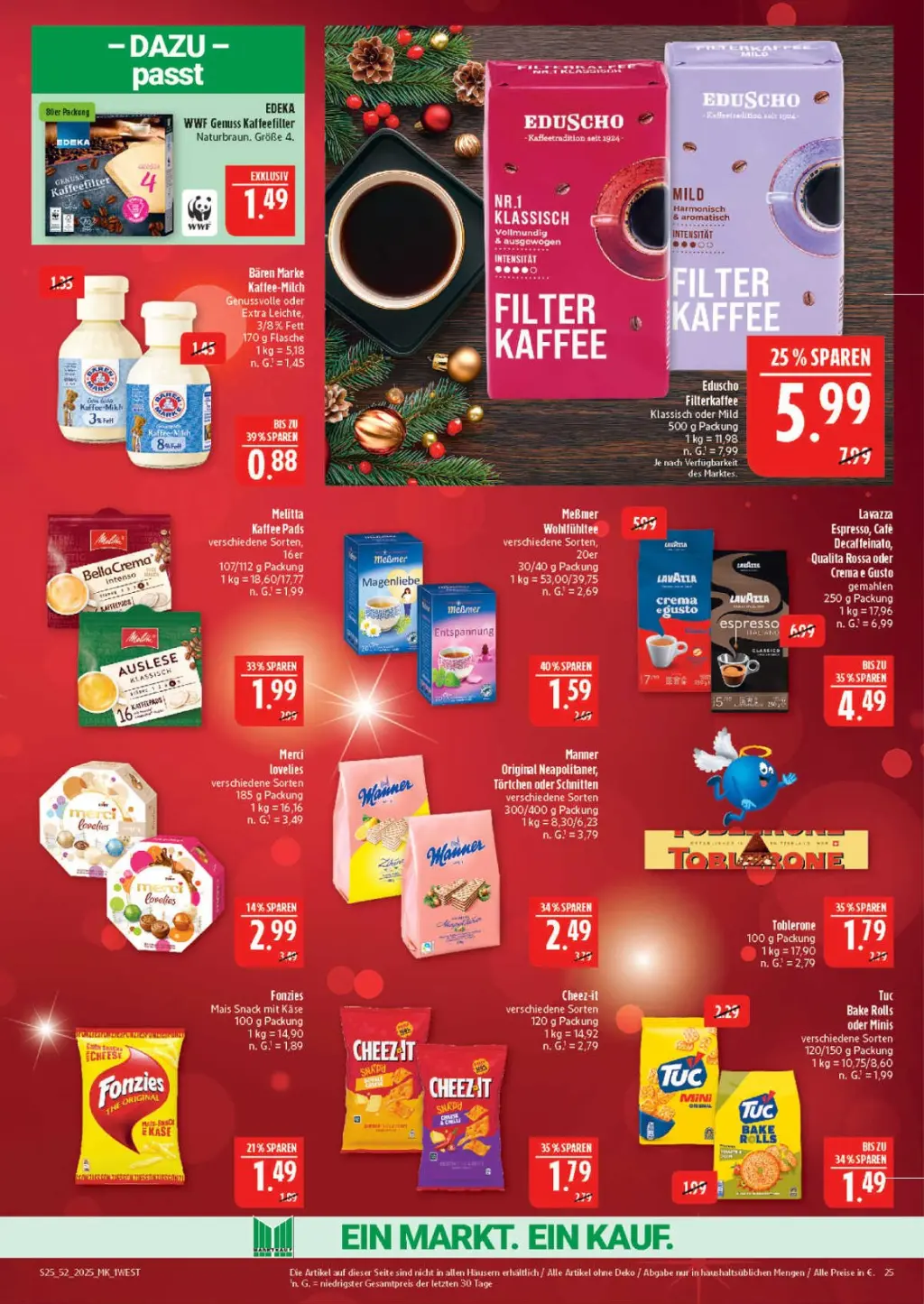 Marktkauf Prospekt KW52 mit aktuellen Angeboten und attraktiven Rabatten – günstige Lebensmittel, Sparen Sie bei Marktkauf Prospekt diese Woche!