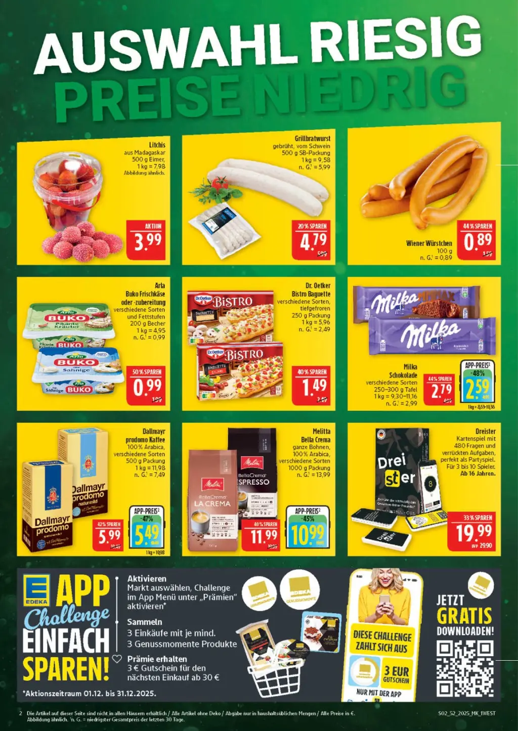 Marktkauf Prospekt KW52 mit aktuellen Angeboten und attraktiven Rabatten – günstige Lebensmittel, Sparen Sie bei Marktkauf Prospekt diese Woche!