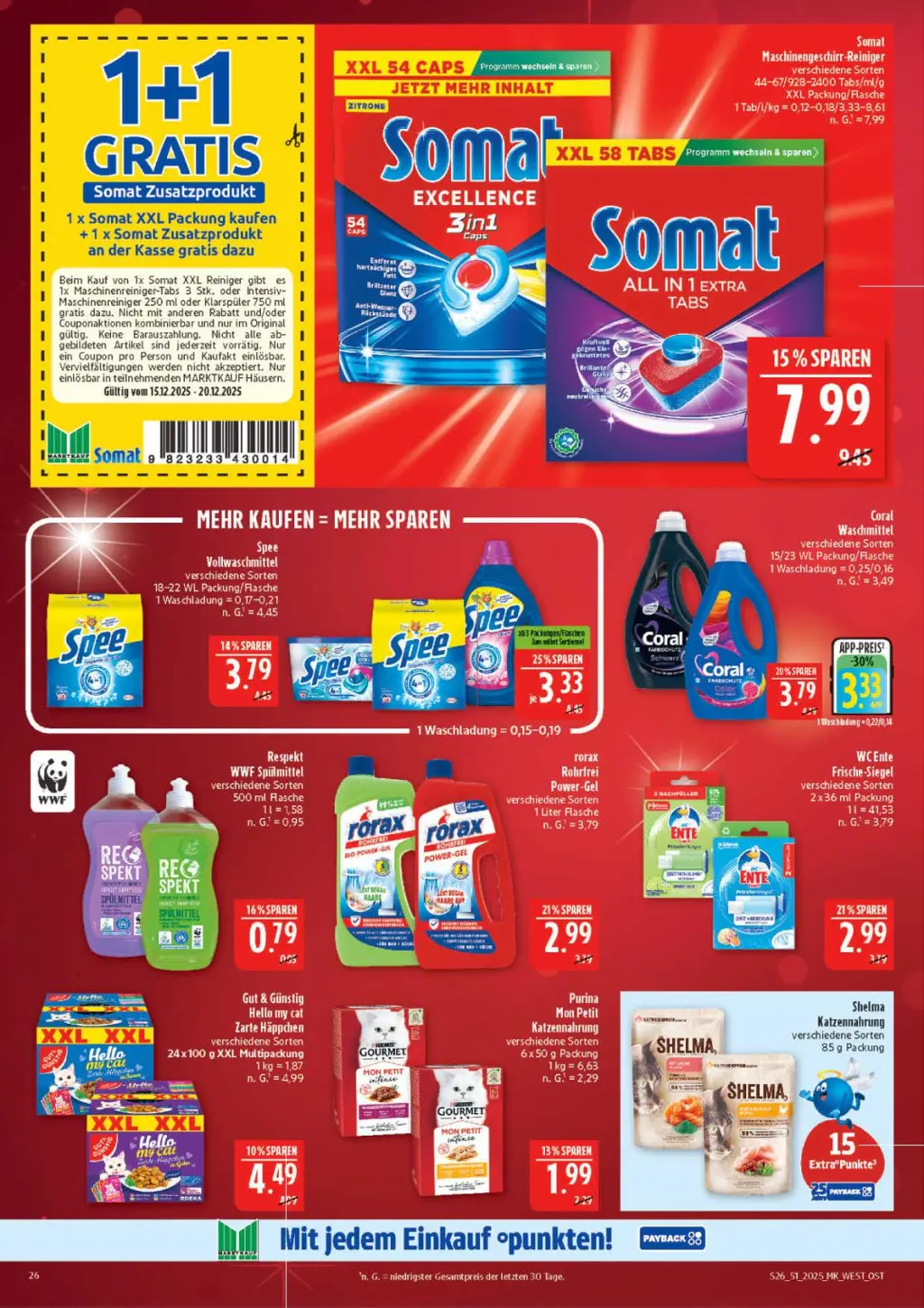 Marktkauf Prospekt KW51 mit aktuellen Angeboten und attraktiven Rabatten – günstige Lebensmittel, Sparen Sie bei Marktkauf Prospekt diese Woche!