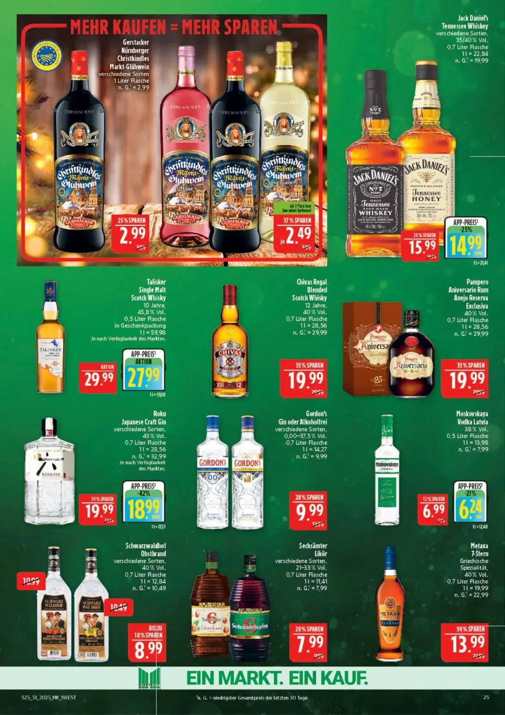 Marktkauf Prospekt KW51 mit aktuellen Angeboten und attraktiven Rabatten – günstige Lebensmittel, Sparen Sie bei Marktkauf Prospekt diese Woche!