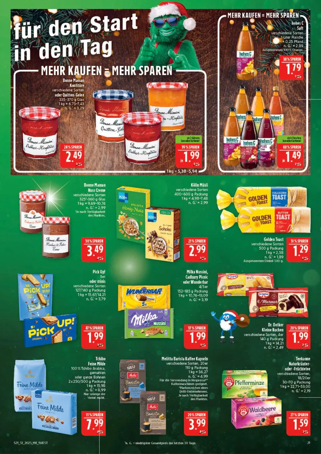 Marktkauf Prospekt KW51 mit aktuellen Angeboten und attraktiven Rabatten – günstige Lebensmittel, Sparen Sie bei Marktkauf Prospekt diese Woche!