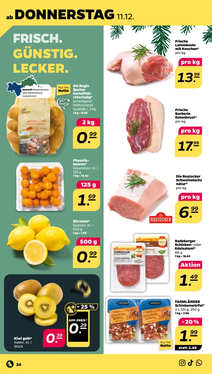 NETTO Prospekt KW50 mit aktuellen Angeboten und attraktiven Rabatten – günstige Lebensmittel, Sparen Sie bei NETTO Prospekt diese Woche!