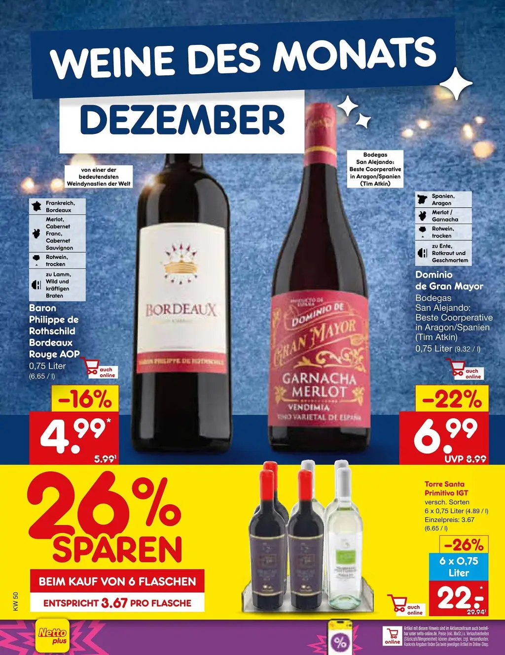 Netto Marken-Discount Prospekt KW50 mit aktuellen Angeboten und attraktiven Rabatten – günstige Lebensmittel, Sparen Sie bei Netto Marken-Discount Prospekt diese Woche!