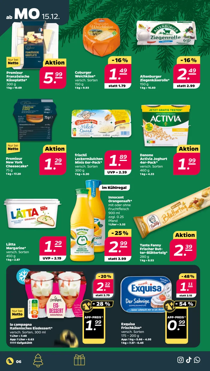 NETTO Prospekt KW51 mit aktuellen Angeboten und attraktiven Rabatten – günstige Lebensmittel, Sparen Sie bei NETTO Prospekt diese Woche!