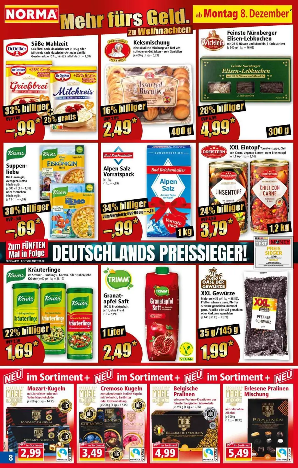 Norma Prospekt KW50 mit aktuellen Angeboten und attraktiven Rabatten – günstige Lebensmittel, Sparen Sie bei Norma Prospekt diese Woche!