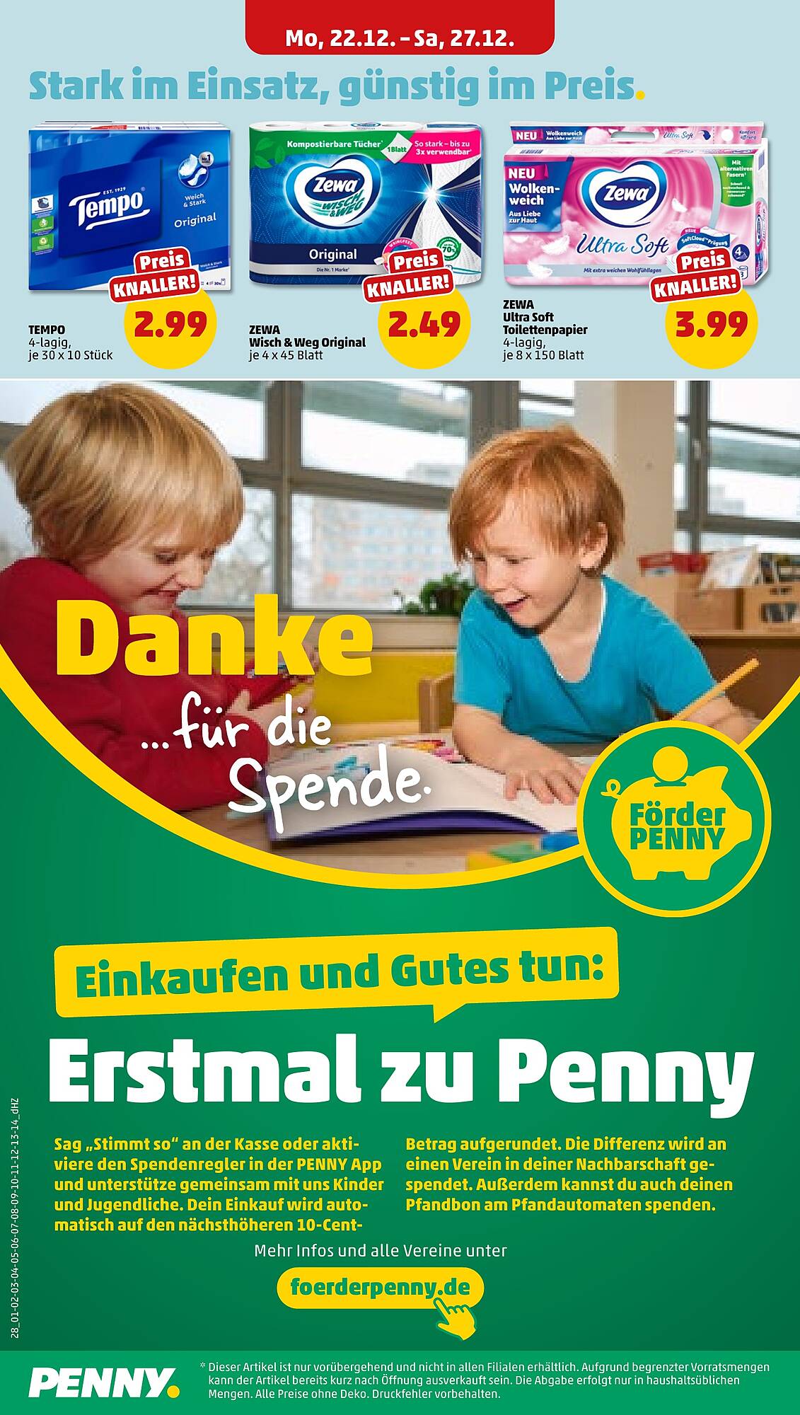 PENNY Prospekt KW52 mit aktuellen Angeboten und attraktiven Rabatten – günstige Lebensmittel, Sparen Sie bei PENNY Prospekt diese Woche!