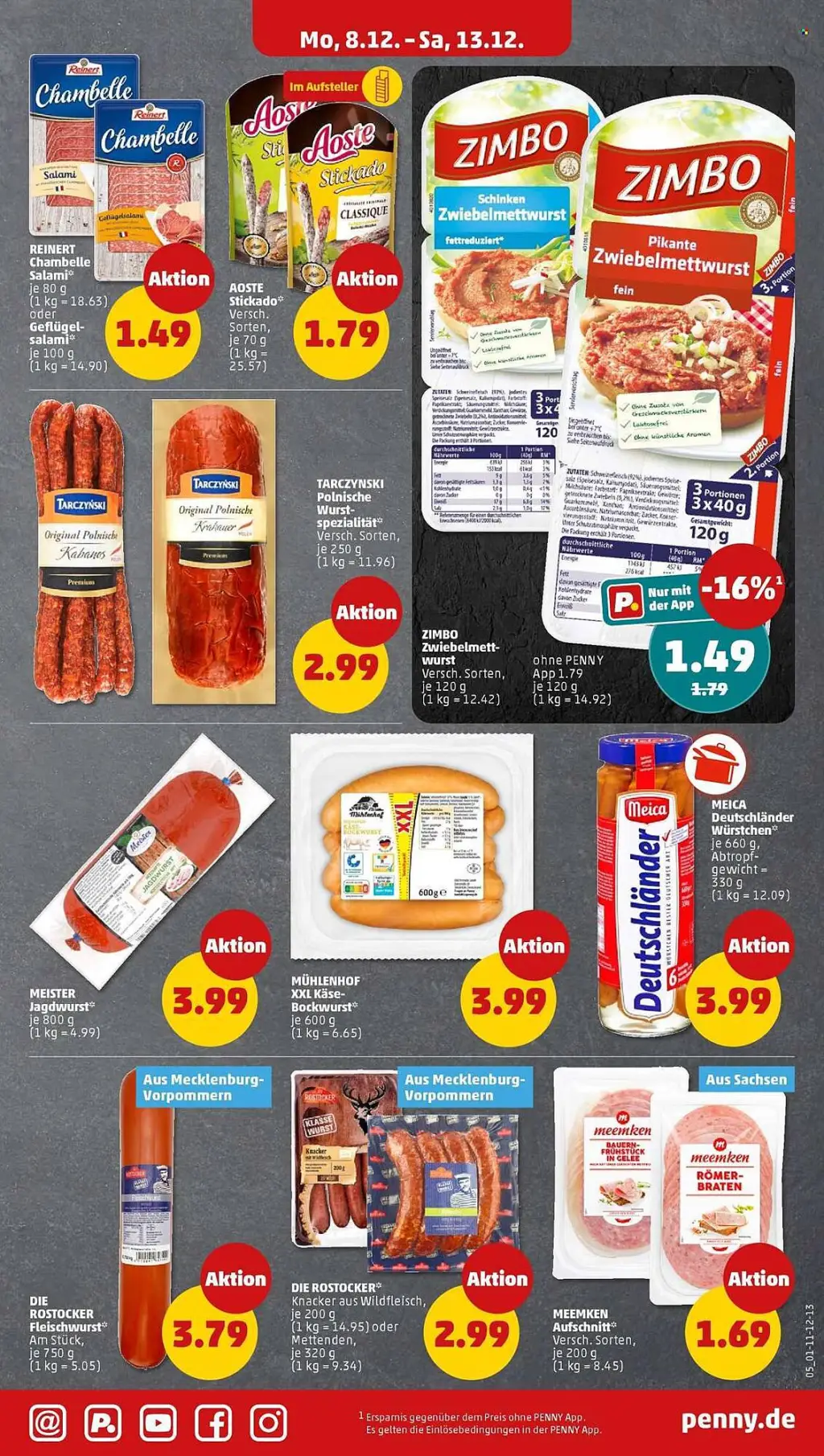 PENNY Prospekt KW50 mit aktuellen Angeboten und attraktiven Rabatten – günstige Lebensmittel, Sparen Sie bei PENNY Prospekt diese Woche!