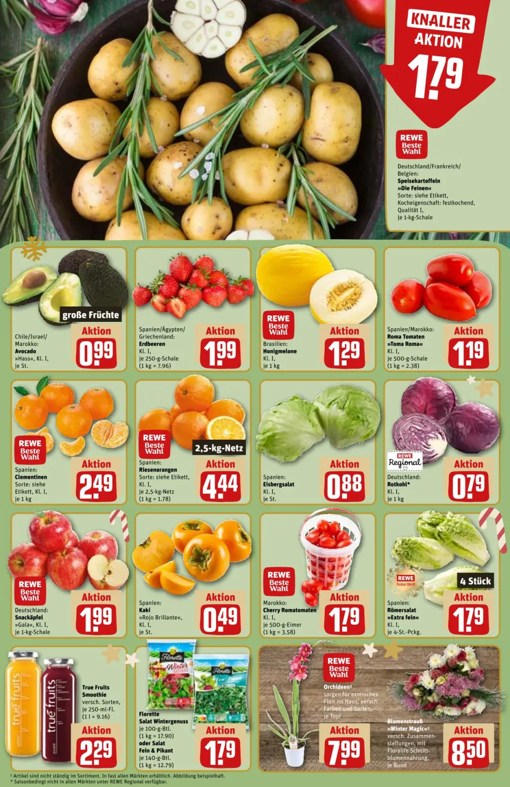 REWE Prospekt KW51 mit aktuellen Angeboten und attraktiven Rabatten – günstige Lebensmittel, Sparen Sie bei REWE Prospekt diese Woche!