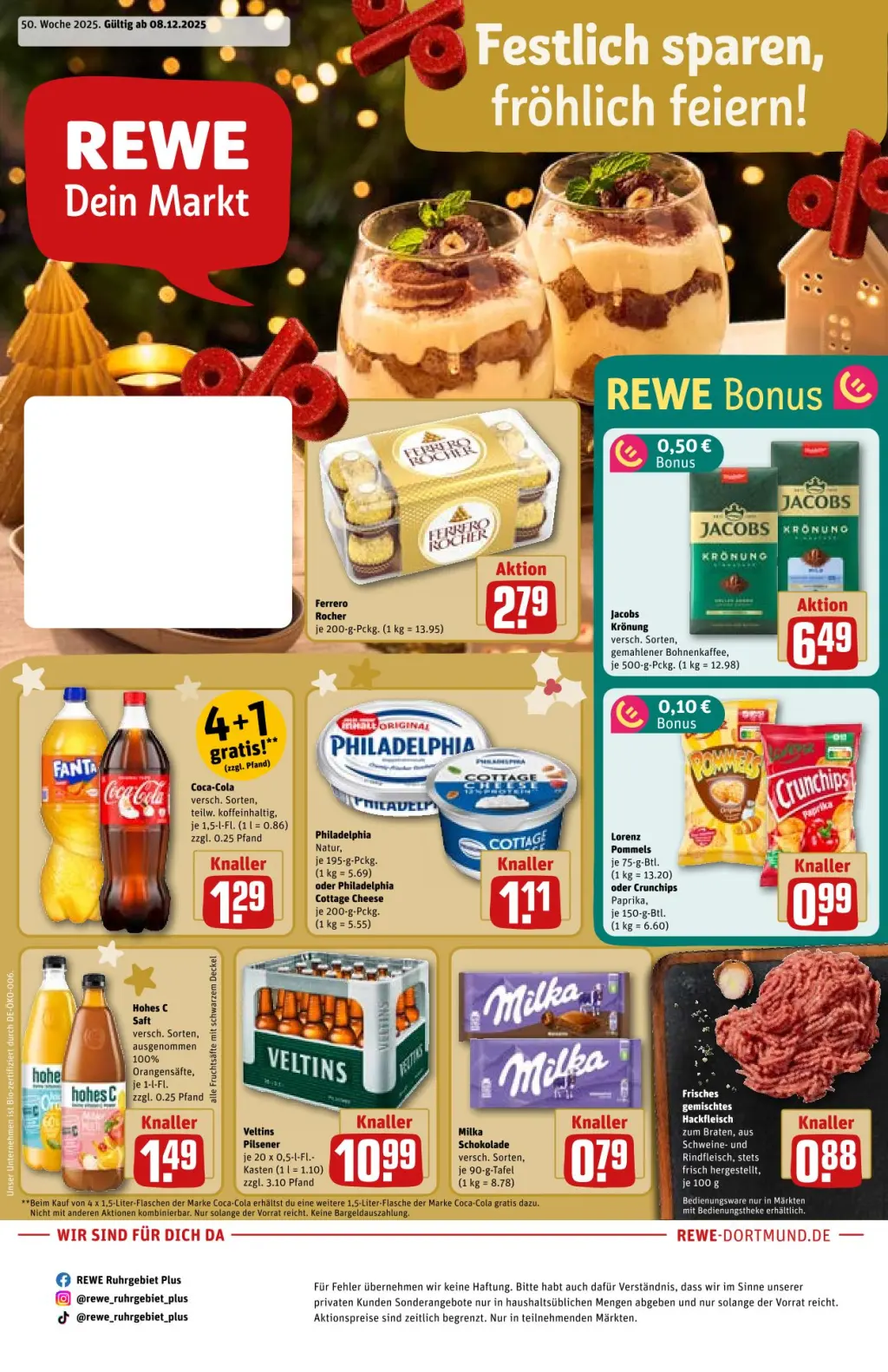 REWE Prospekt KW50 mit aktuellen Angeboten und attraktiven Rabatten – günstige Lebensmittel, Sparen Sie bei REWE Prospekt diese Woche! REWE Prospekt KW50 mit aktuellen Angeboten und attraktiven Rabatten – günstige Lebensmittel, Sparen Sie bei REWE Prospekt diese Woche!