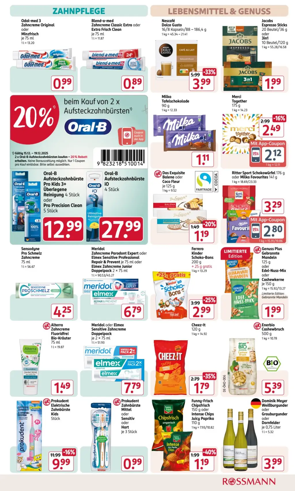 Rossmann Prospekt KW51 mit aktuellen Angeboten und attraktiven Rabatten – günstige Lebensmittel, Sparen Sie bei Rossmann Prospekt diese Woche!