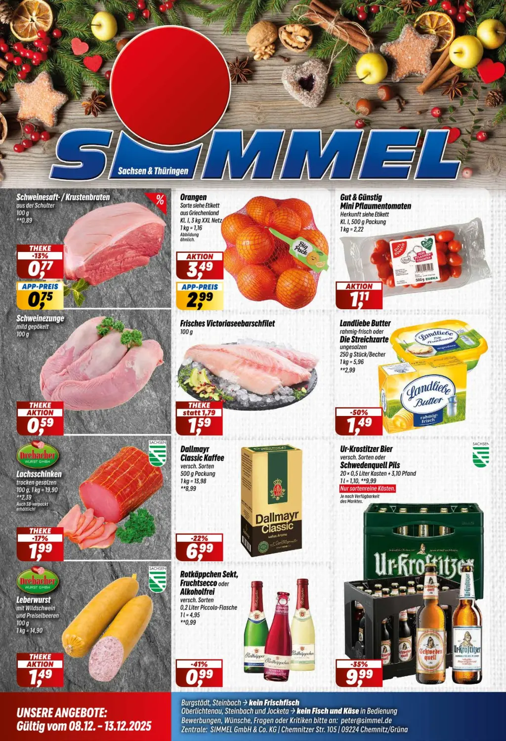 Simmel Prospekt KW50 mit aktuellen Angeboten und attraktiven Rabatten – günstige Lebensmittel, Sparen Sie bei Simmel Prospekt diese Woche!