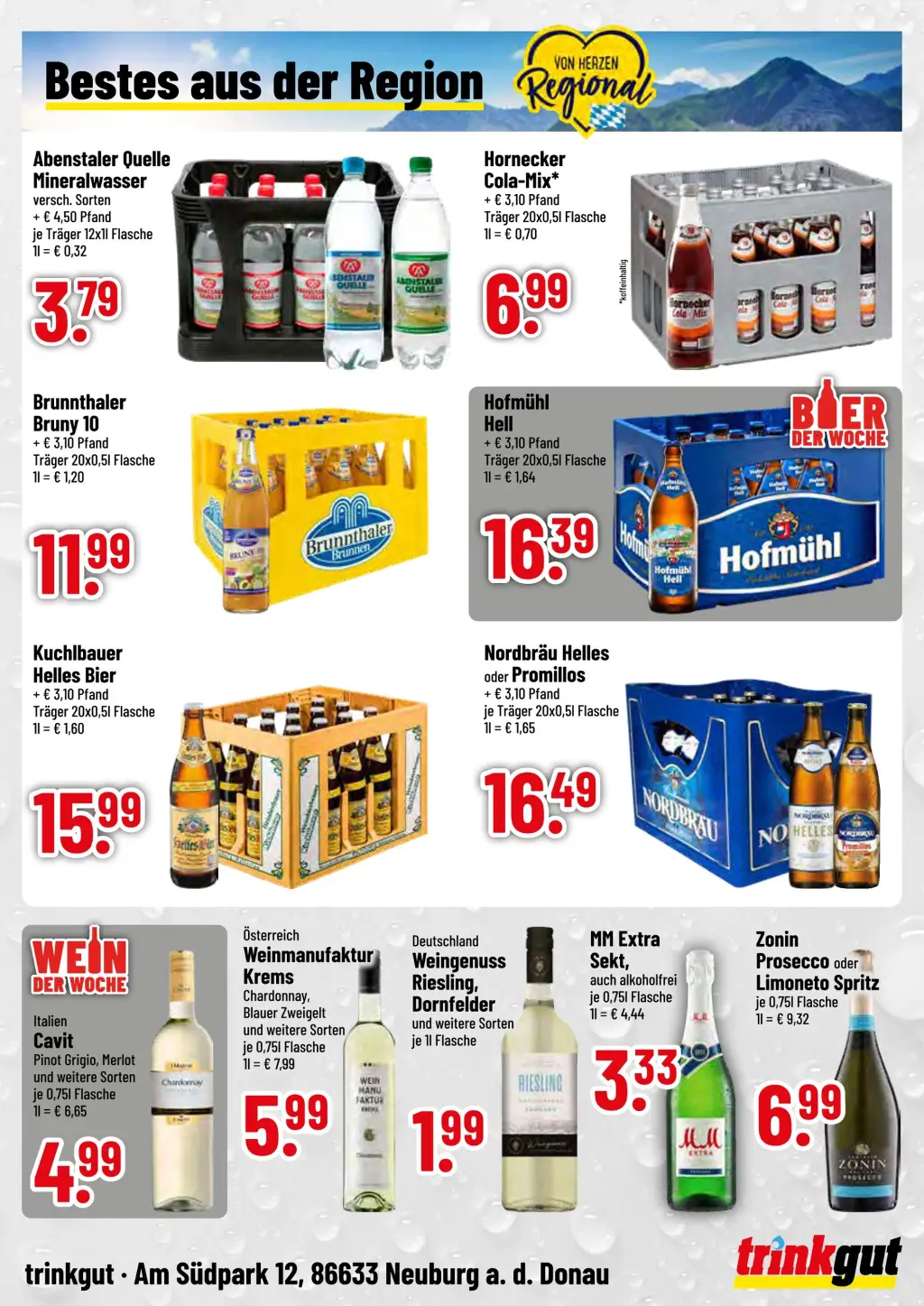 trinkgut Prospekt KW50 mit aktuellen Angeboten und attraktiven Rabatten – günstige Lebensmittel, Sparen Sie bei trinkgut Prospekt diese Woche!