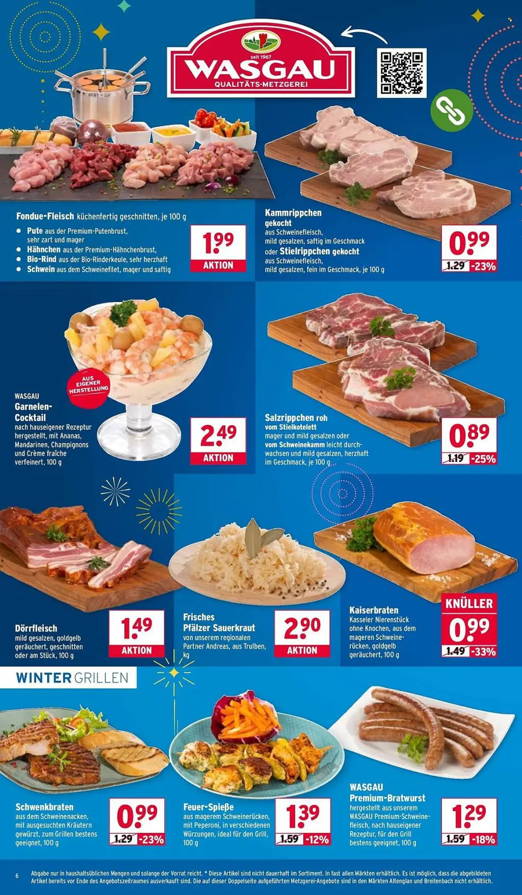 Wasgau Prospekt KW01 mit aktuellen Angeboten und attraktiven Rabatten – günstige Lebensmittel, Sparen Sie bei Wasgau Prospekt diese Woche!