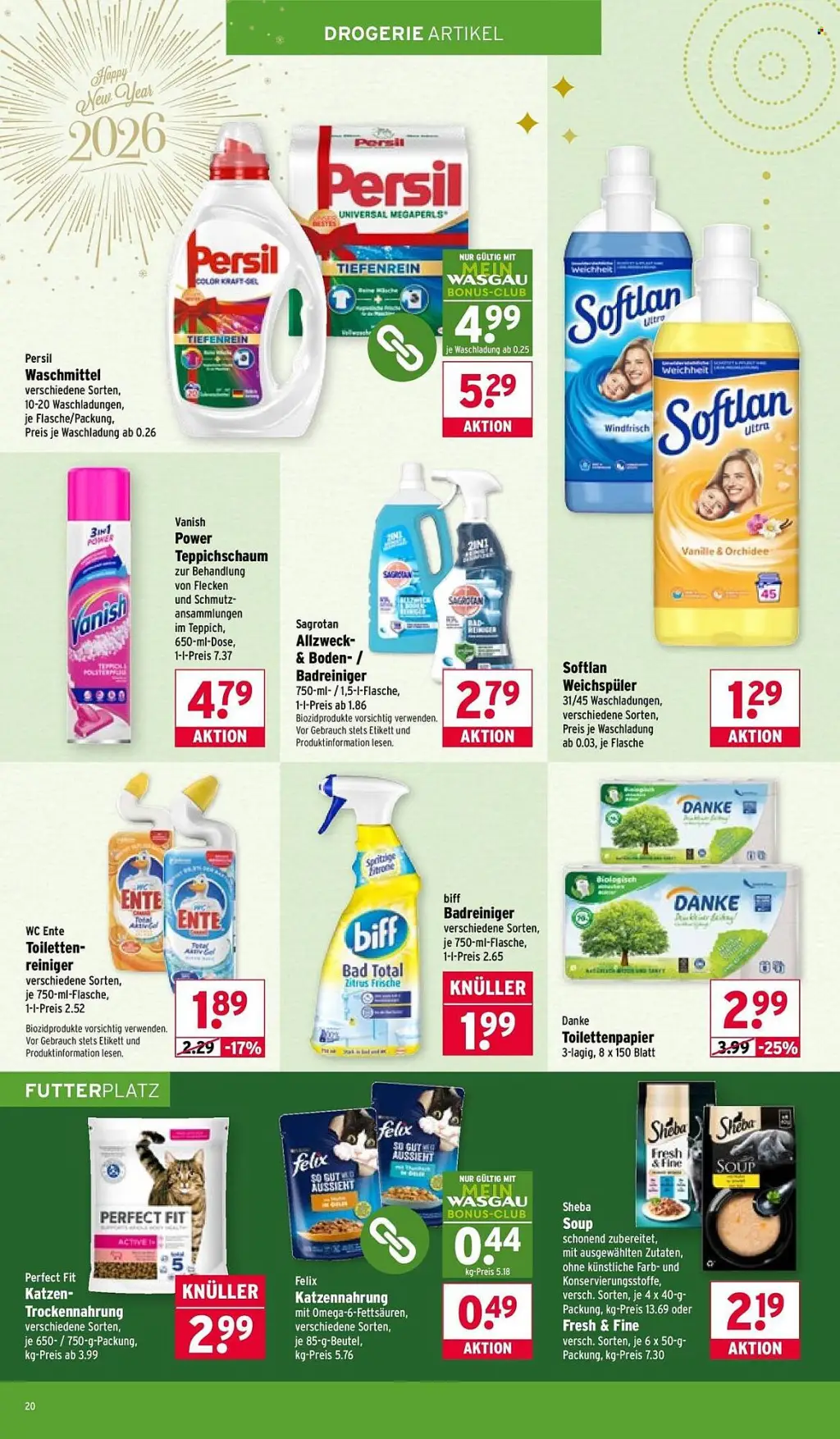 Wasgau Prospekt KW01 mit aktuellen Angeboten und attraktiven Rabatten – günstige Lebensmittel, Sparen Sie bei Wasgau Prospekt diese Woche!