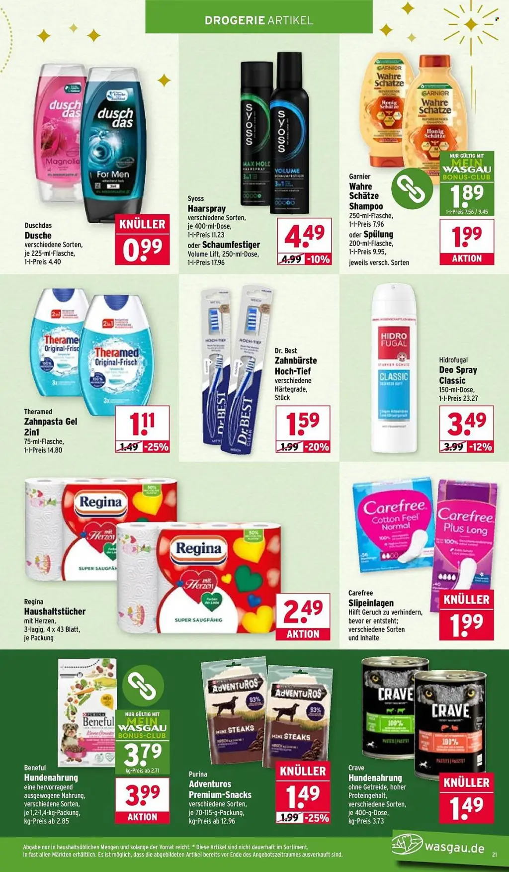 Wasgau Prospekt KW01 mit aktuellen Angeboten und attraktiven Rabatten – günstige Lebensmittel, Sparen Sie bei Wasgau Prospekt diese Woche!