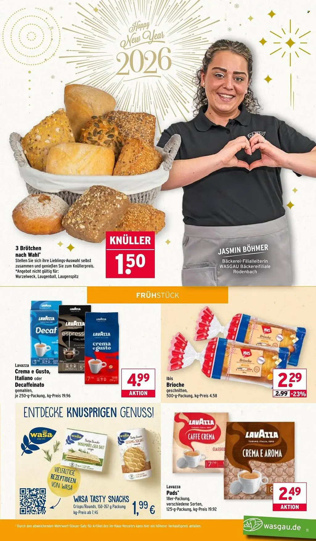 Wasgau Prospekt KW01 mit aktuellen Angeboten und attraktiven Rabatten – günstige Lebensmittel, Sparen Sie bei Wasgau Prospekt diese Woche!