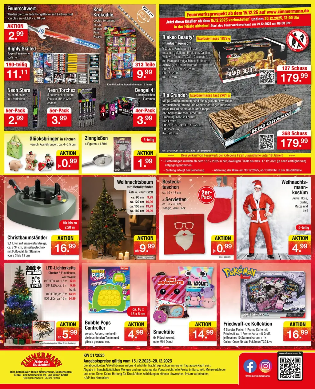 Zimmermann Prospekt KW51 mit aktuellen Angeboten und attraktiven Rabatten – günstige Lebensmittel, Sparen Sie bei Zimmermann Prospekt diese Woche!