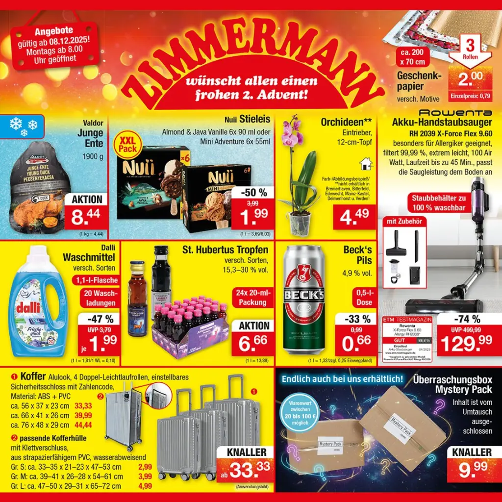 Zimmermann Prospekt KW50 mit aktuellen Angeboten und attraktiven Rabatten – günstige Lebensmittel, Sparen Sie bei Zimmermann Prospekt diese Woche! Zimmermann Prospekt KW50 mit aktuellen Angeboten und attraktiven Rabatten – günstige Lebensmittel, Sparen Sie bei Zimmermann Prospekt diese Woche!