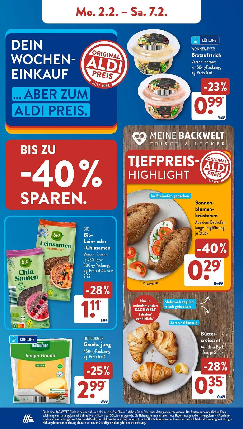 Aldi S&uuml;d Prospekt KW06 mit aktuellen Angeboten und attraktiven Rabatten – günstige Lebensmittel, Sparen Sie bei Aldi S&uuml;d Prospekt diese Woche!