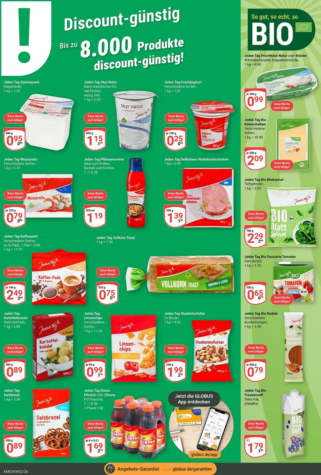 Globus Prospekt KW02 mit aktuellen Angeboten und attraktiven Rabatten – günstige Lebensmittel, Sparen Sie bei Globus Prospekt diese Woche!
