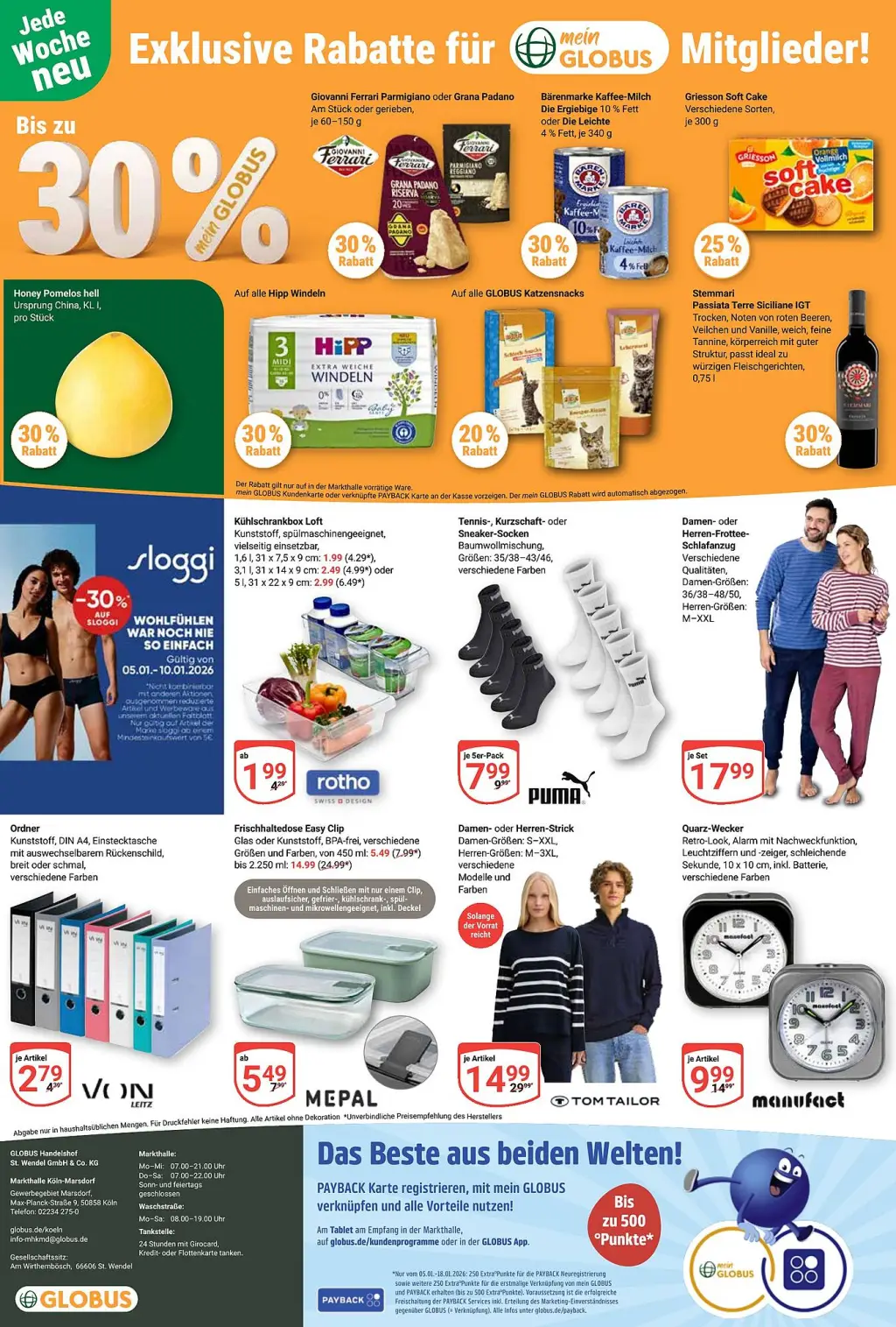 Globus Prospekt KW02 mit aktuellen Angeboten und attraktiven Rabatten – günstige Lebensmittel, Sparen Sie bei Globus Prospekt diese Woche!