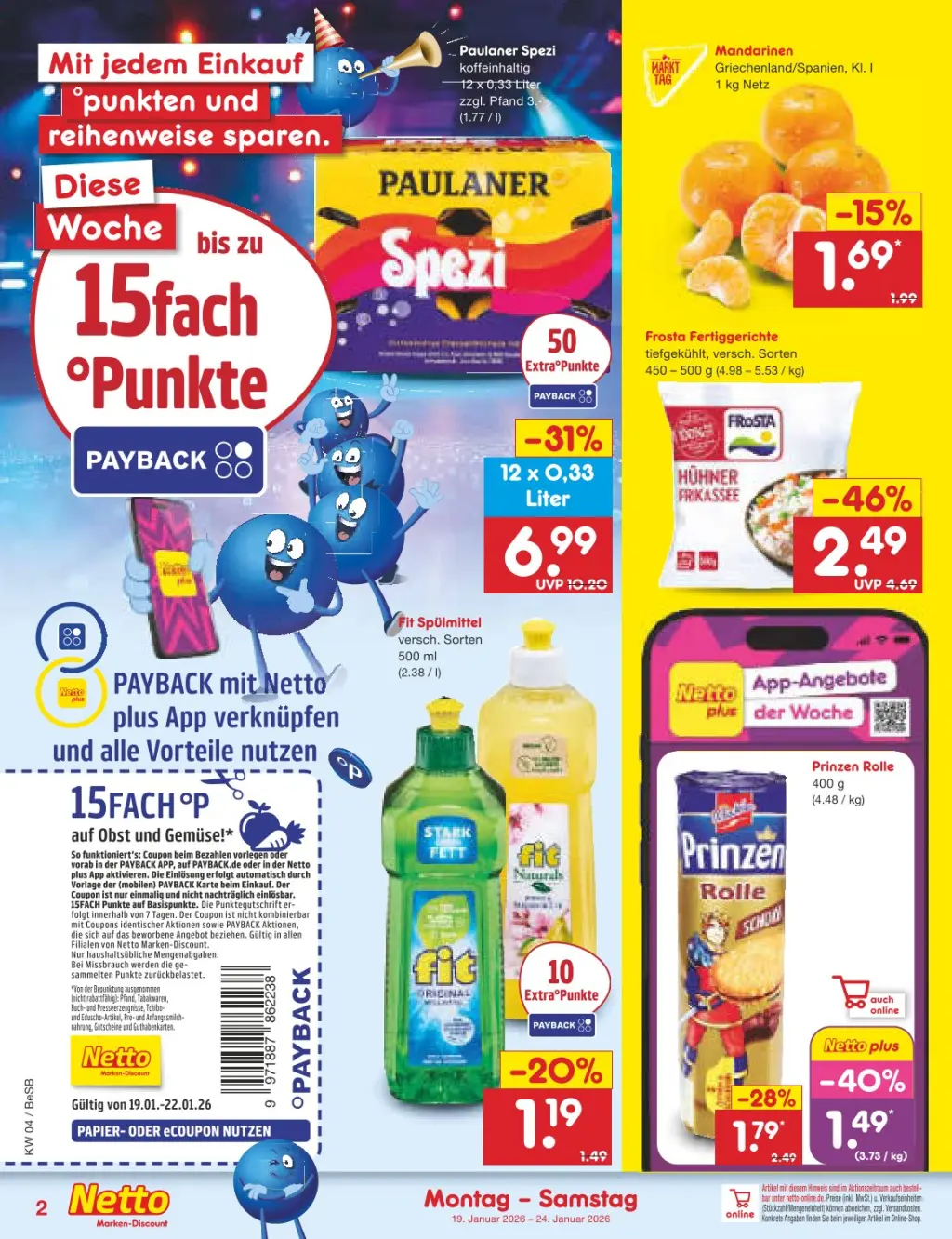 Netto Marken-Discount Prospekt KW04 mit aktuellen Angeboten und attraktiven Rabatten – günstige Lebensmittel, Sparen Sie bei Netto Marken-Discount Prospekt diese Woche!