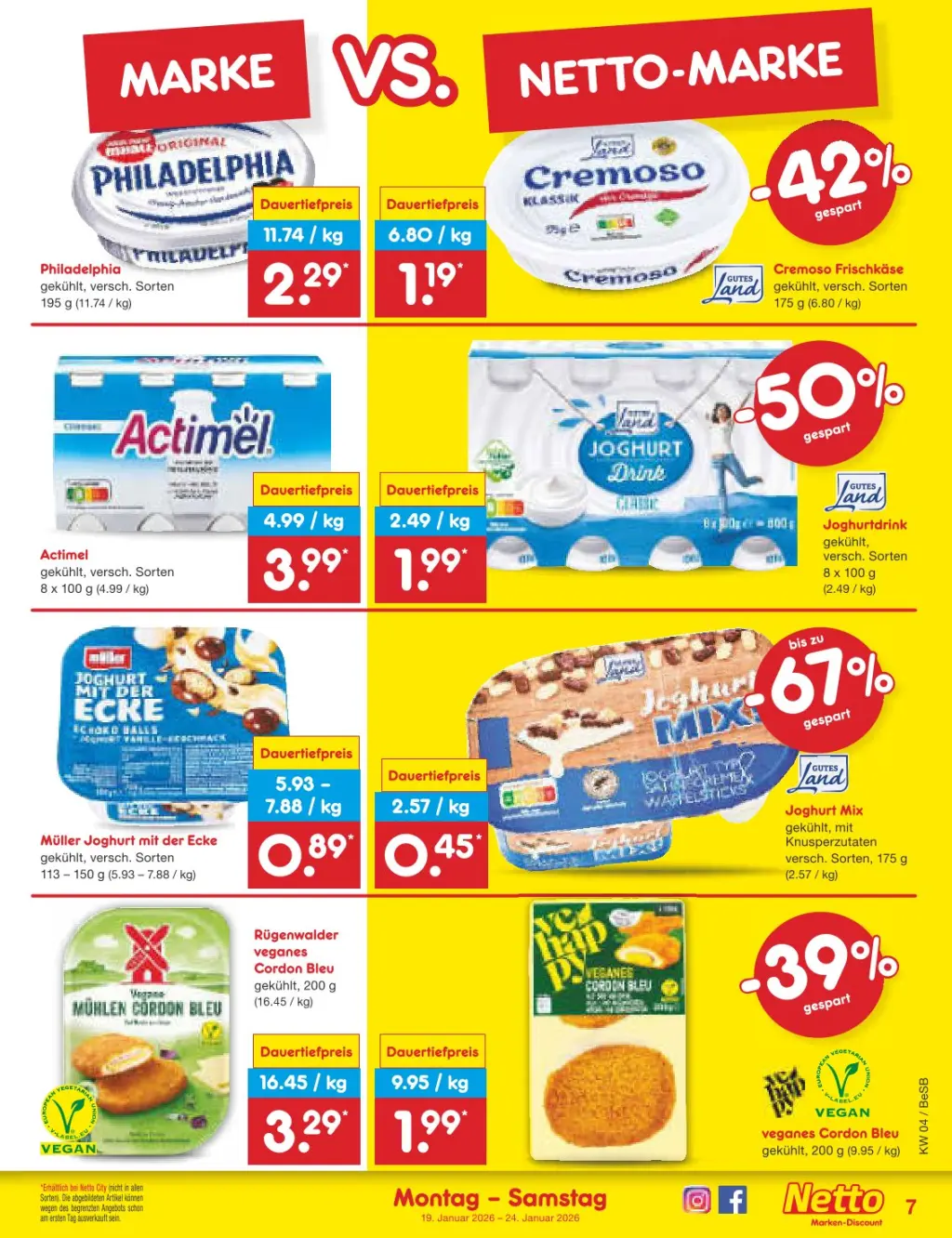 Netto Marken-Discount Prospekt KW04 mit aktuellen Angeboten und attraktiven Rabatten – günstige Lebensmittel, Sparen Sie bei Netto Marken-Discount Prospekt diese Woche!