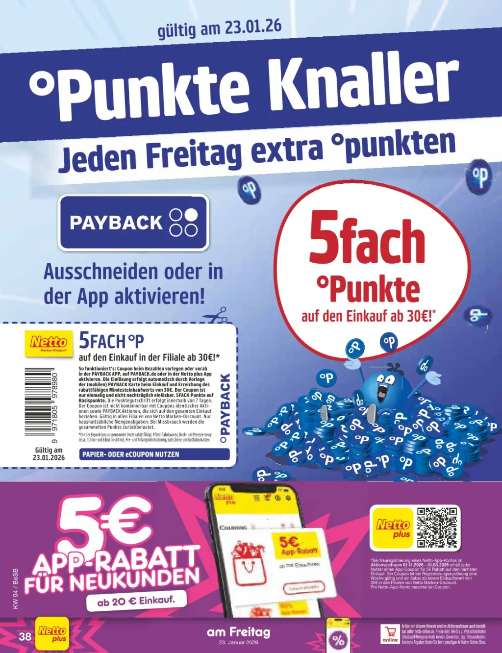 Netto Marken-Discount Prospekt KW04 mit aktuellen Angeboten und attraktiven Rabatten – günstige Lebensmittel, Sparen Sie bei Netto Marken-Discount Prospekt diese Woche!