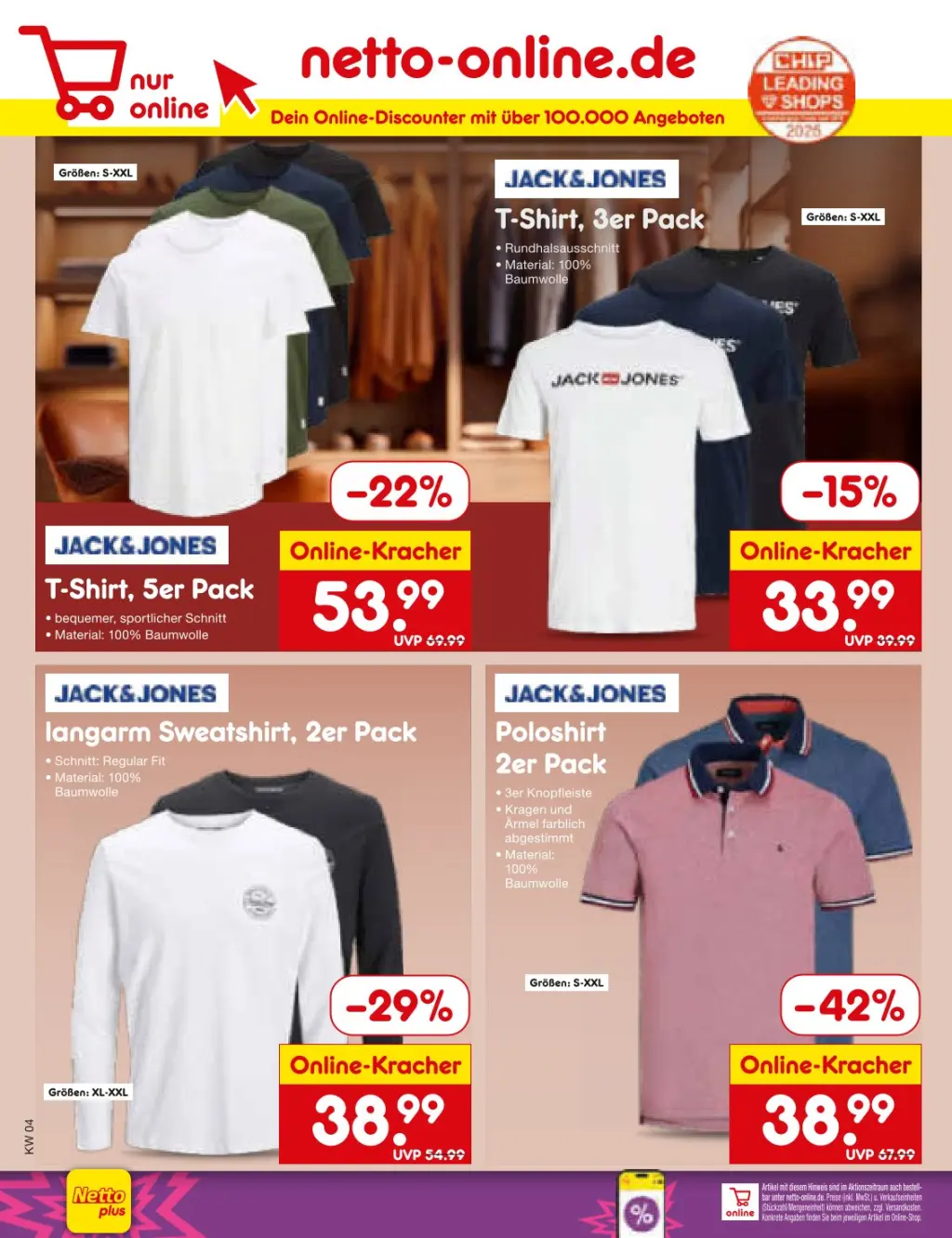 Netto Marken-Discount Prospekt KW04 mit aktuellen Angeboten und attraktiven Rabatten – günstige Lebensmittel, Sparen Sie bei Netto Marken-Discount Prospekt diese Woche!