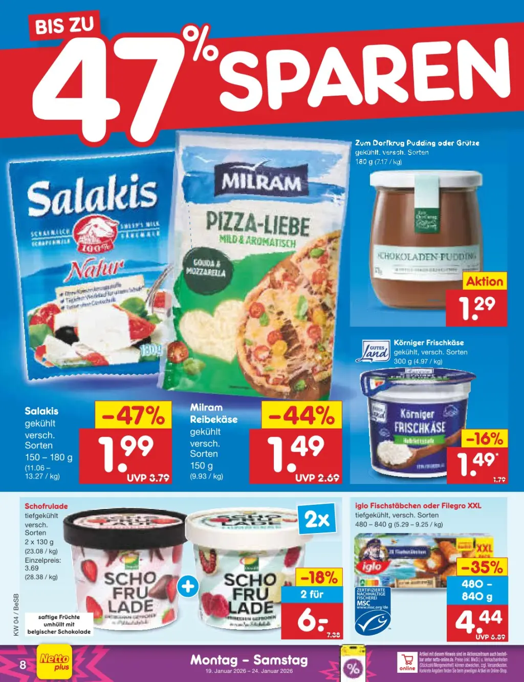 Netto Marken-Discount Prospekt KW04 mit aktuellen Angeboten und attraktiven Rabatten – günstige Lebensmittel, Sparen Sie bei Netto Marken-Discount Prospekt diese Woche!