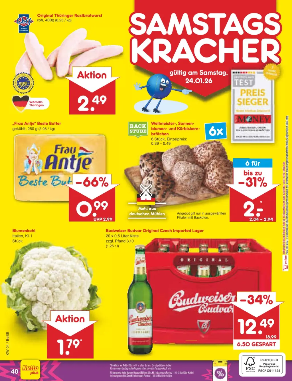 Netto Marken-Discount Prospekt KW04 mit aktuellen Angeboten und attraktiven Rabatten – günstige Lebensmittel, Sparen Sie bei Netto Marken-Discount Prospekt diese Woche!