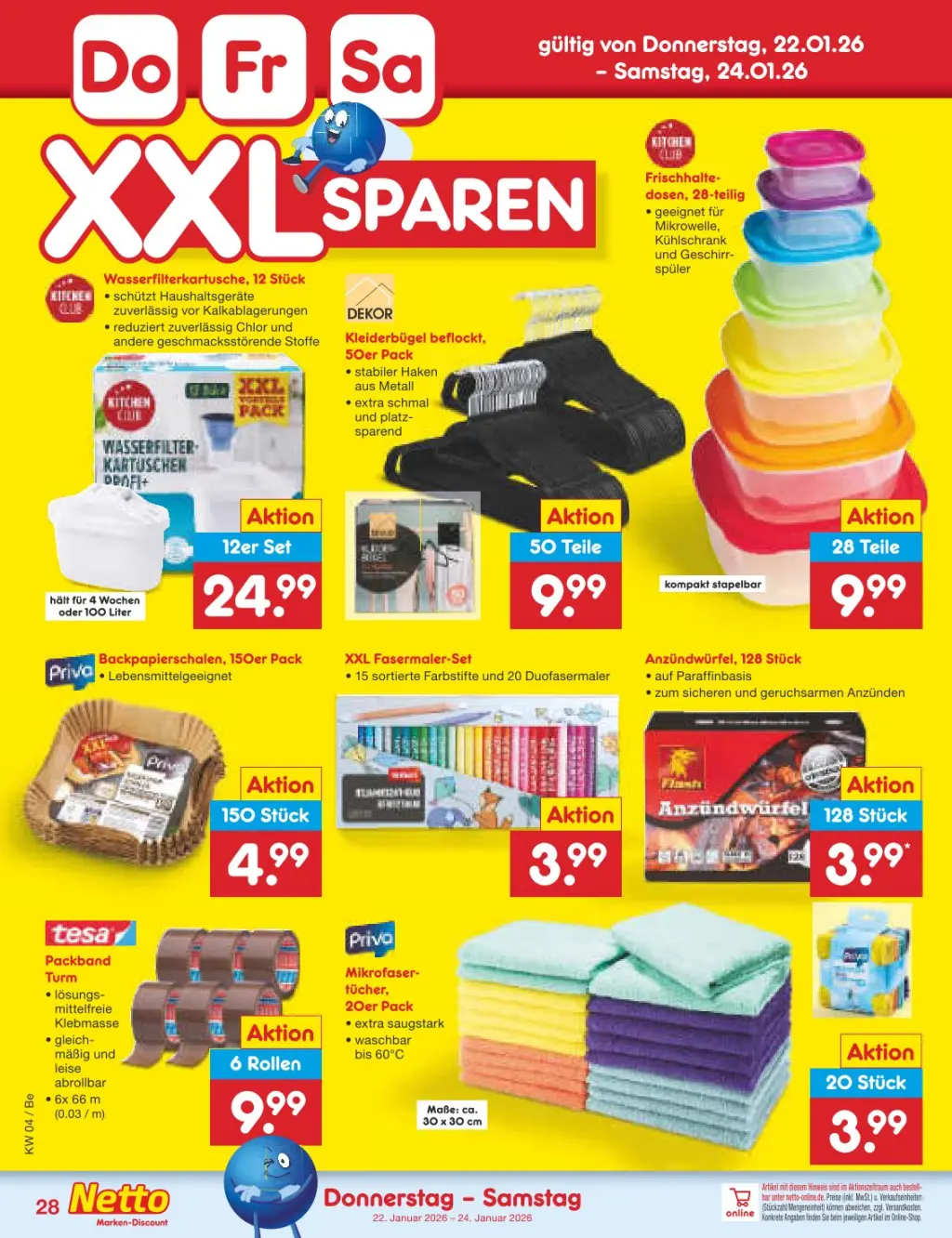 Netto Marken-Discount Prospekt KW04 mit aktuellen Angeboten und attraktiven Rabatten – günstige Lebensmittel, Sparen Sie bei Netto Marken-Discount Prospekt diese Woche!
