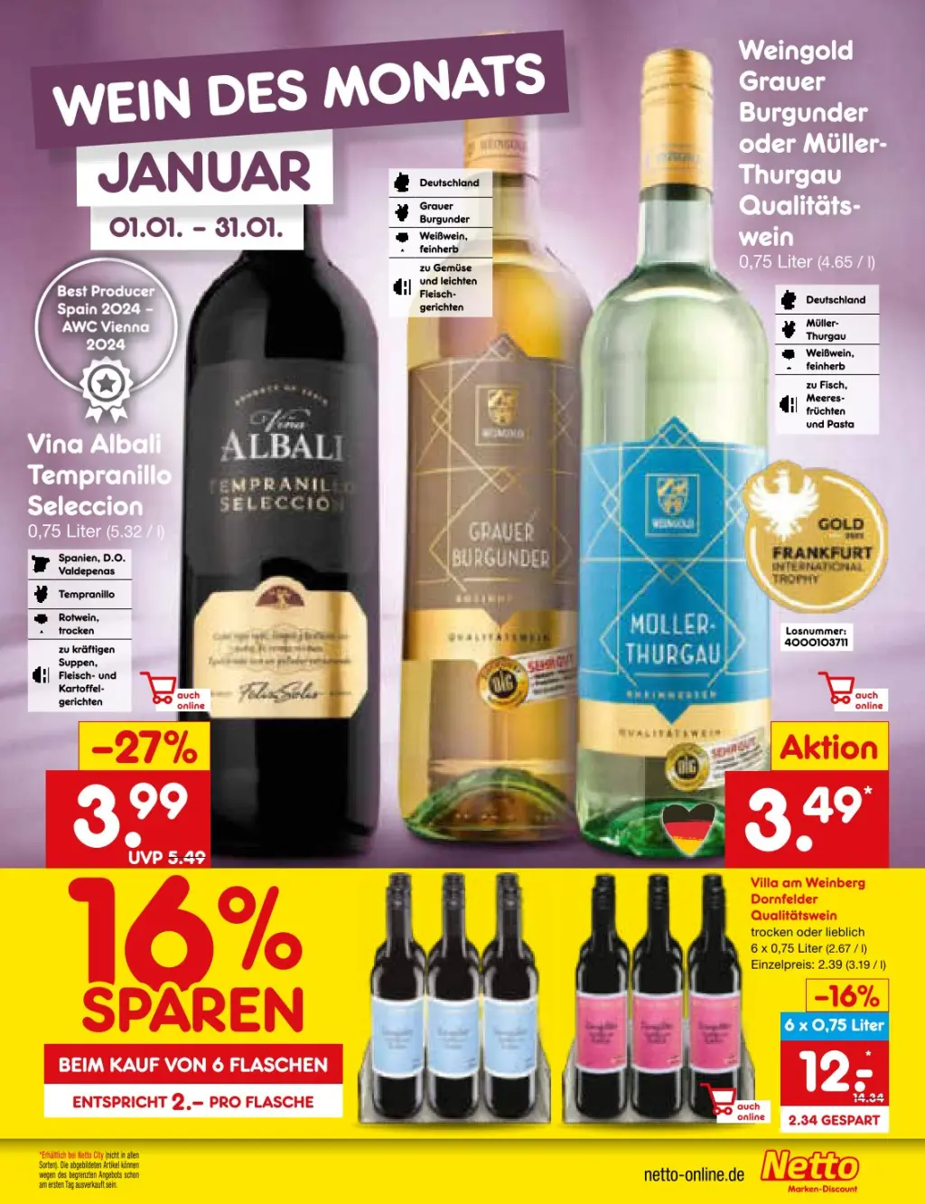 Netto Marken-Discount Prospekt KW04 mit aktuellen Angeboten und attraktiven Rabatten – günstige Lebensmittel, Sparen Sie bei Netto Marken-Discount Prospekt diese Woche!