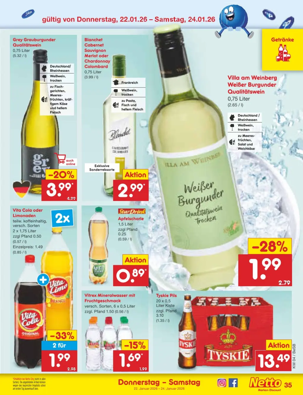 Netto Marken-Discount Prospekt KW04 mit aktuellen Angeboten und attraktiven Rabatten – günstige Lebensmittel, Sparen Sie bei Netto Marken-Discount Prospekt diese Woche!