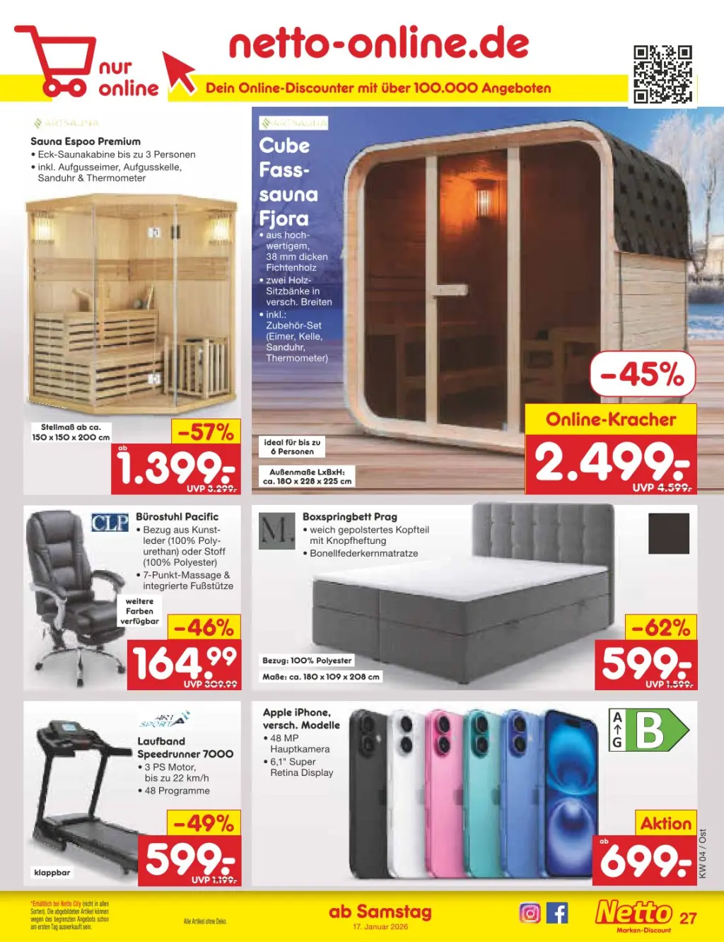 Netto Marken-Discount Prospekt KW04 mit aktuellen Angeboten und attraktiven Rabatten – günstige Lebensmittel, Sparen Sie bei Netto Marken-Discount Prospekt diese Woche!