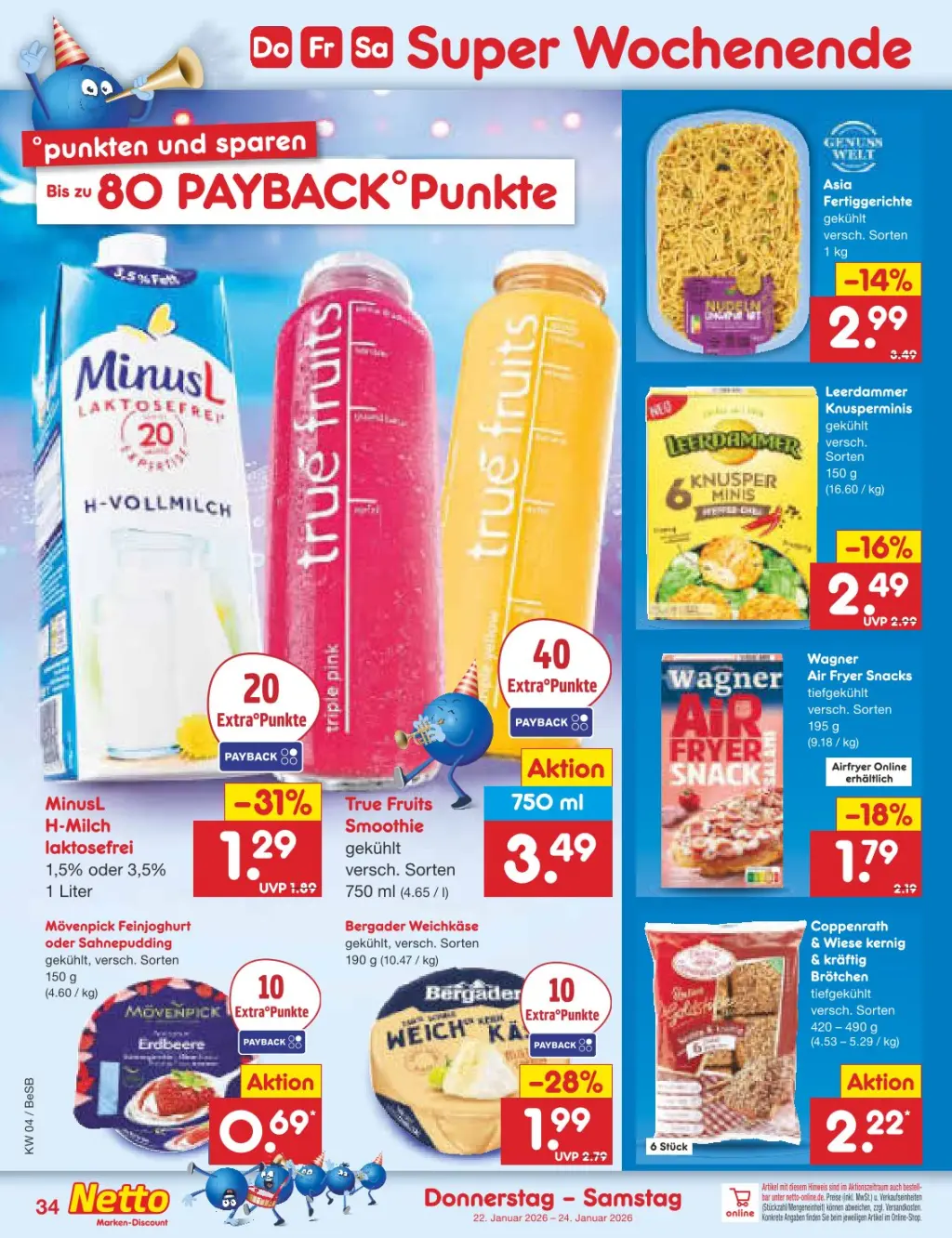 Netto Marken-Discount Prospekt KW04 mit aktuellen Angeboten und attraktiven Rabatten – günstige Lebensmittel, Sparen Sie bei Netto Marken-Discount Prospekt diese Woche!