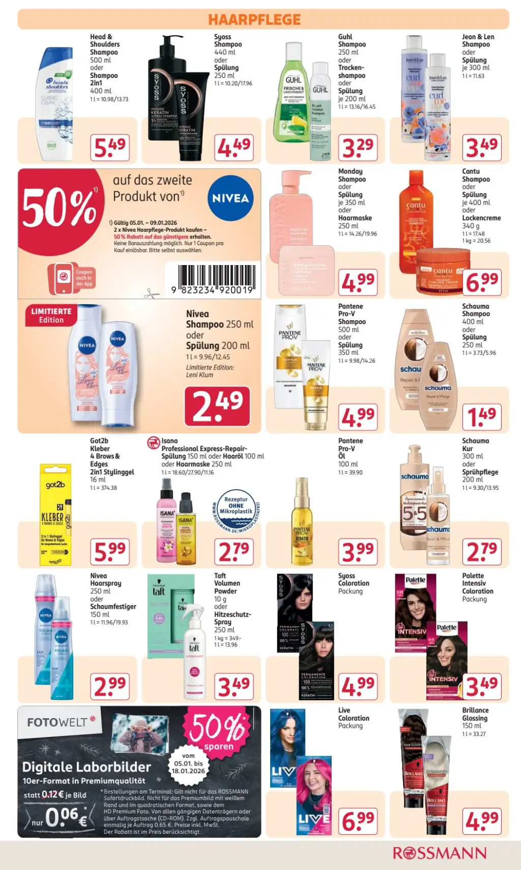 Rossmann Prospekt KW02 mit aktuellen Angeboten und attraktiven Rabatten – günstige Lebensmittel, Sparen Sie bei Rossmann Prospekt diese Woche!
