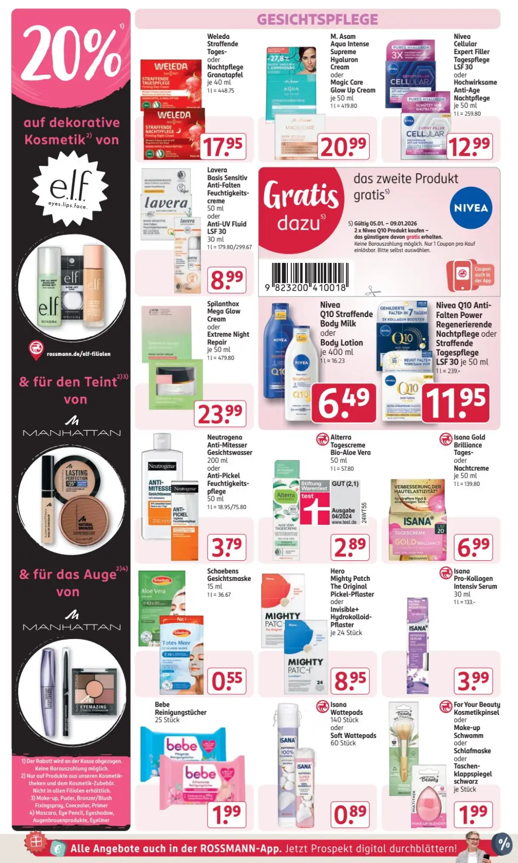 Rossmann Prospekt KW02 mit aktuellen Angeboten und attraktiven Rabatten – günstige Lebensmittel, Sparen Sie bei Rossmann Prospekt diese Woche!