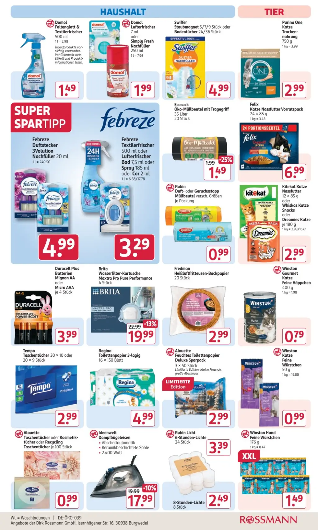 Rossmann Prospekt KW02 mit aktuellen Angeboten und attraktiven Rabatten – günstige Lebensmittel, Sparen Sie bei Rossmann Prospekt diese Woche!