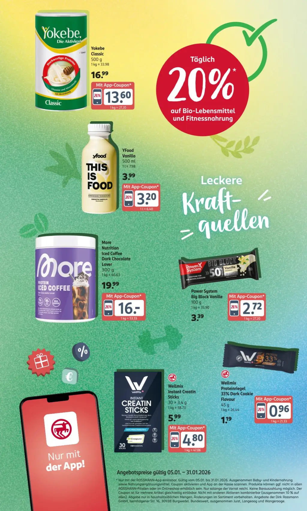 Rossmann Prospekt KW02 mit aktuellen Angeboten und attraktiven Rabatten – günstige Lebensmittel, Sparen Sie bei Rossmann Prospekt diese Woche!